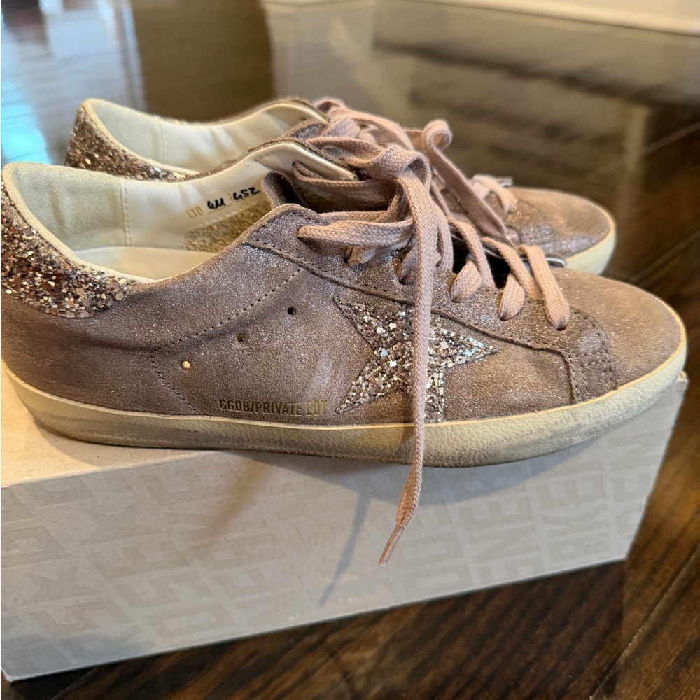 Price is Firm Golden goose Glitter Star Suede Sneakers